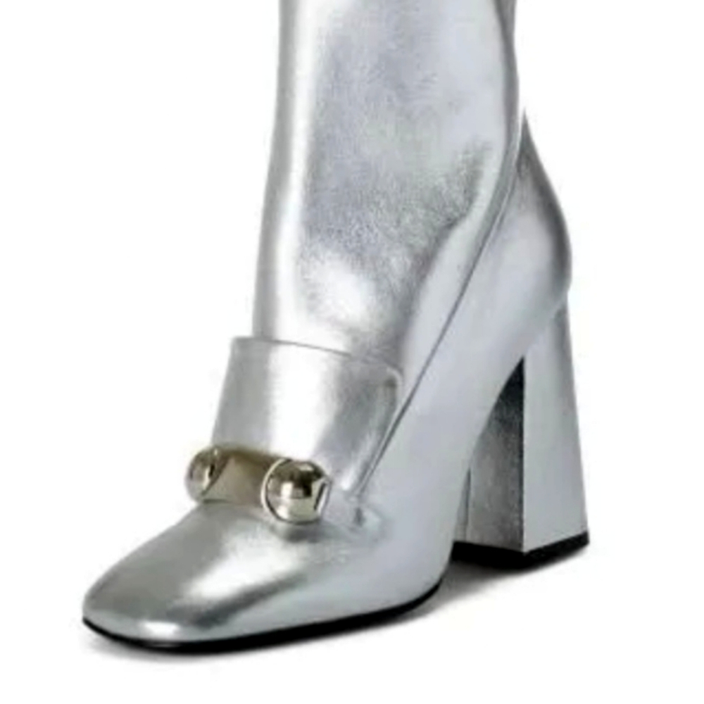 BURBERRY Brabant Silver Boots